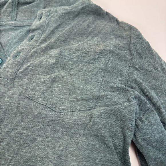 Hooded Henley Shirt Long Sleeve‎ Casual Comfy Pullover Top - Picture 5 of 8